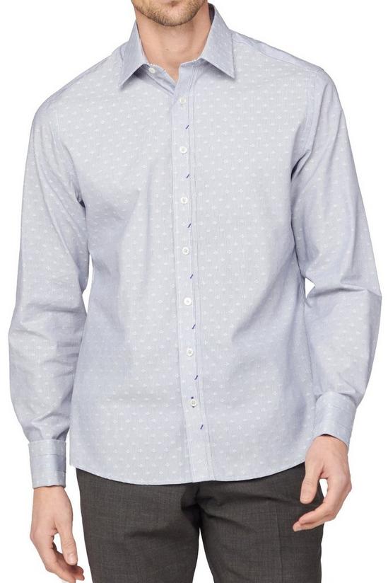 Jeff Banks Dobby Stripe Cotton Shirt 1