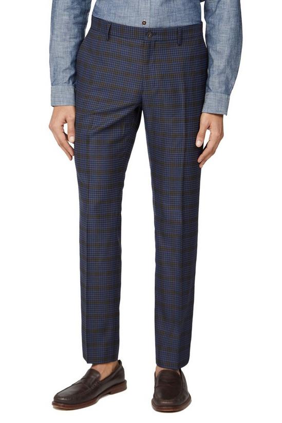 Ben Sherman Shadow Check Tailored Suit Trousers 1