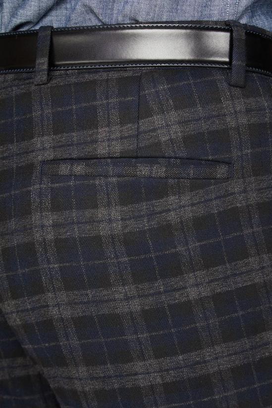 Ben Sherman Brushed Check Slim Fit Suit Trousers 3