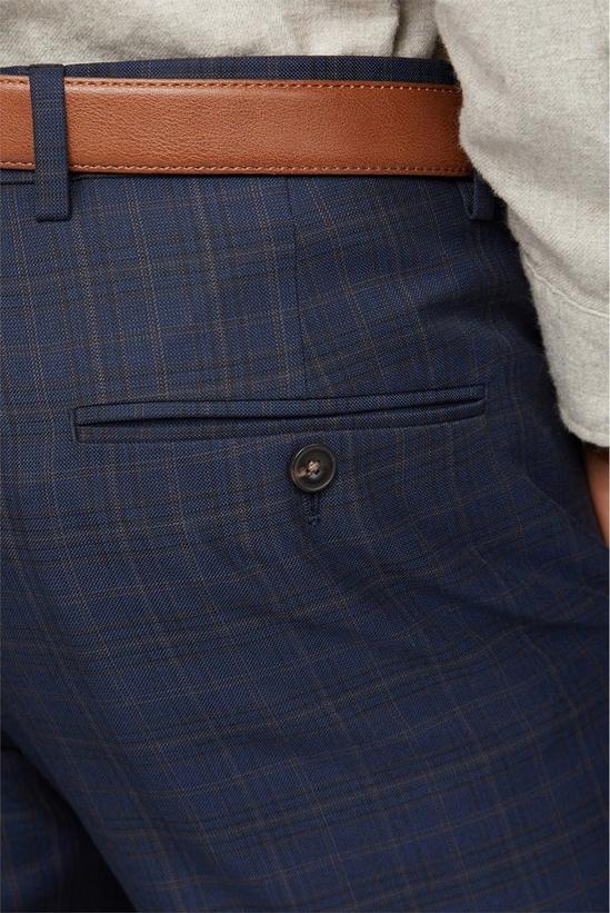 Limehaus Overcheck Slim Suit Trousers 3