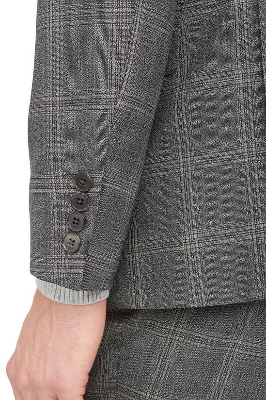 Jeff Banks Jaspe Check Wool Blend Regular Fit Suit Jacket 6