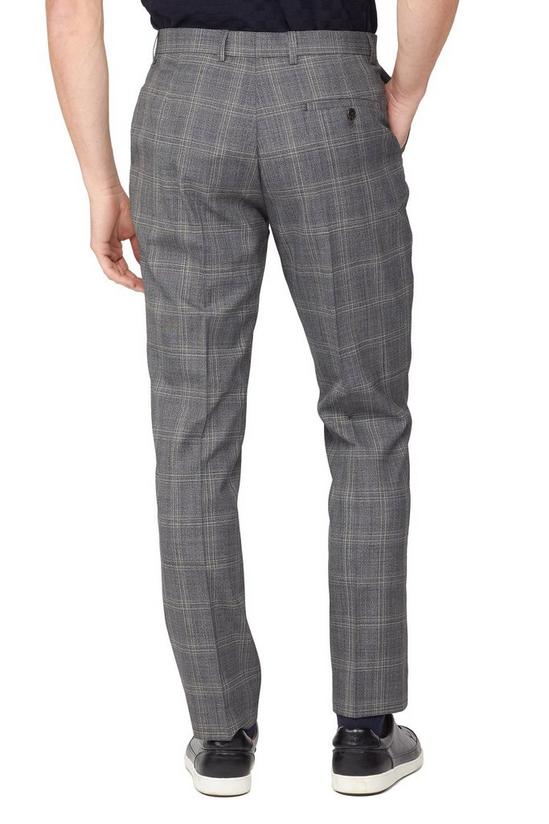 Jeff Banks Jaspe Check Wool Blend Regular Fit Suit Trousers 2