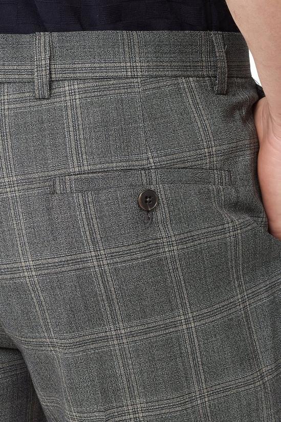 Jeff Banks Jaspe Check Wool Blend Regular Fit Suit Trousers 3