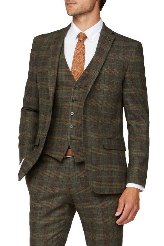 Racing Green Heritage Check Tailored Fit Suit Jacket 1