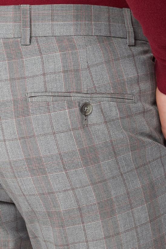 Jeff Banks Check Super Slim Fit Brit Suit Trousers 3
