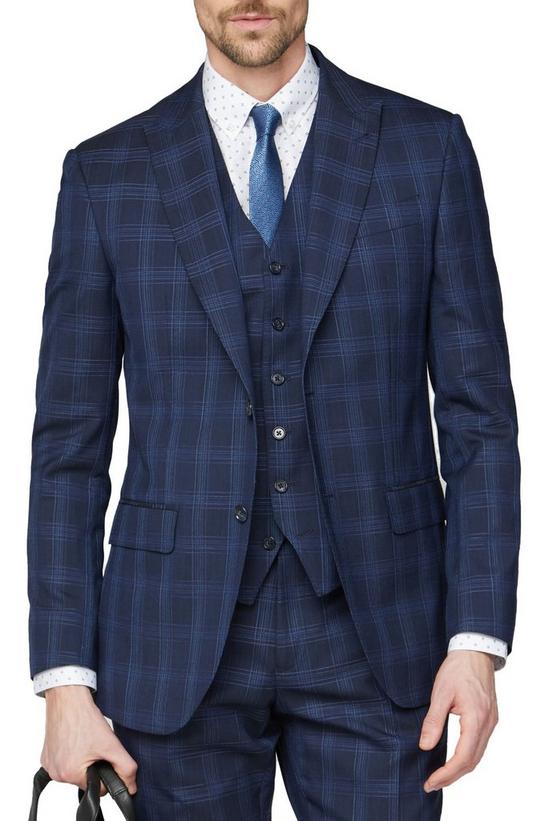 Jeff Banks Check Wool Blend Soho Suit Jacket 1