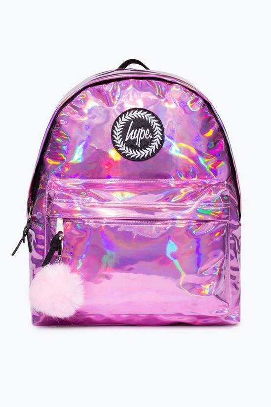 Hype Pink Holographic Backpack 1