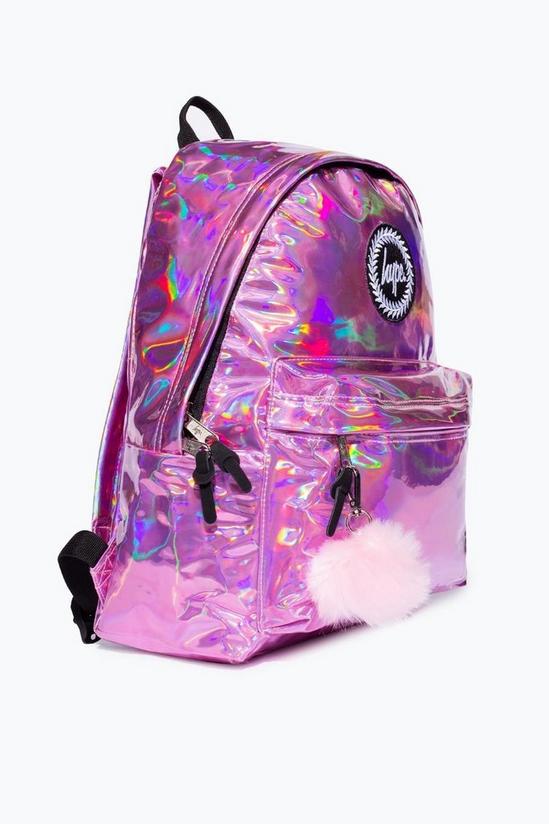 Hype Pink Holographic Backpack 2