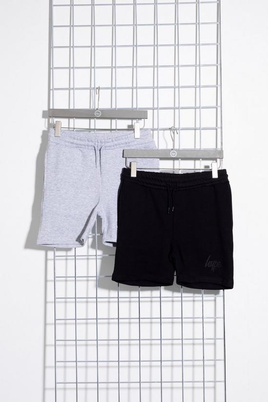 Hype 2 Pack Black & Grey Shorts 6