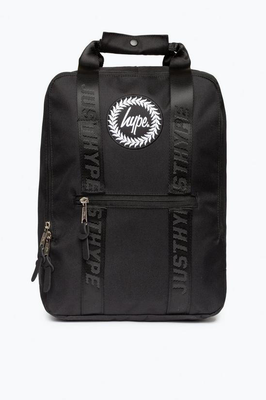 Hype Plain Black Boxy Backpack 1