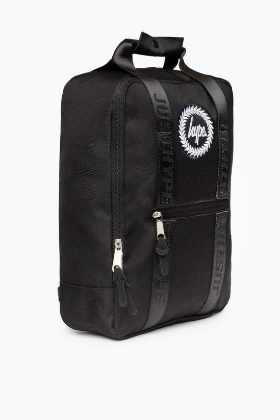 Hype Plain Black Boxy Backpack 2