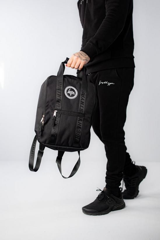 Hype Plain Black Boxy Backpack 6