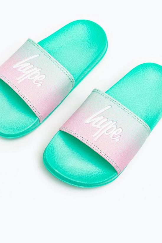 Hype Mint Speckle Fade Sliders 3