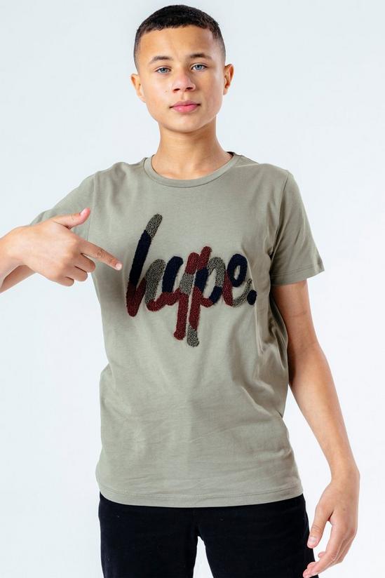 Hype Camo Flock Script T-Shirt 1