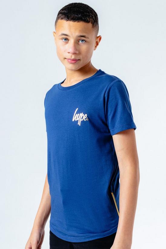 Hype Navy & Gold T-Shirt 1