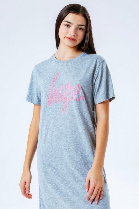 Hype Glitter Script T-Shirt Dress 1