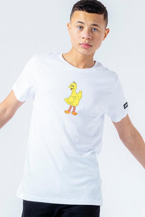 Hype X Sesame Street Big Bird White Logo T-Shirt 1