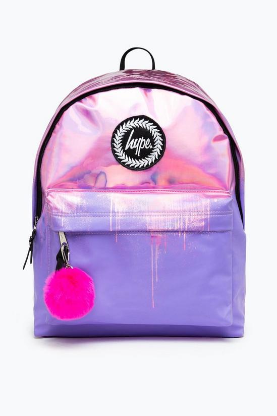 Hype Lilac Holo Drips Backpack 1
