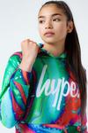 Hype Coral Marble Crop Pullover Hoodie thumbnail 5