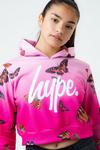 Hype Butterfly Fade Crop Pullover Hoodie thumbnail 5