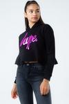 Hype Holo Script Crop Pullover Hoodie thumbnail 1