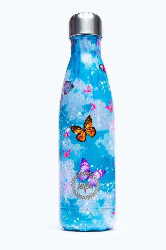 Hype Glitter Butterfly Skies Metal Water Bottle 1