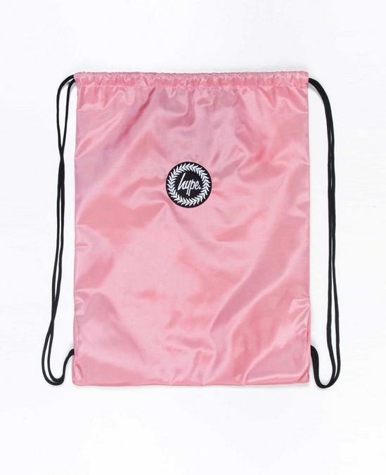 Hype Pink Crest Drawstring Bag 1