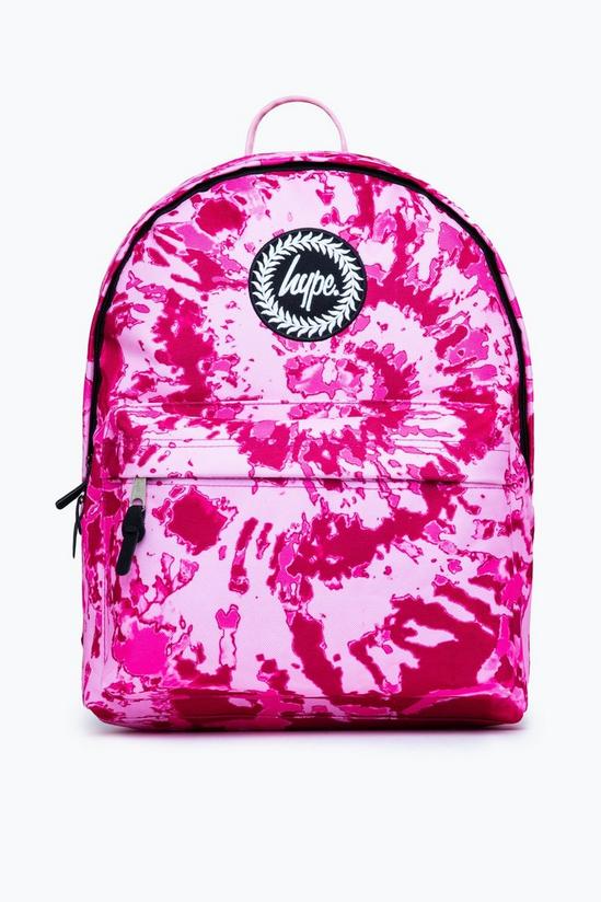 Hype Pink Swirl Tie Dye Backpack 1