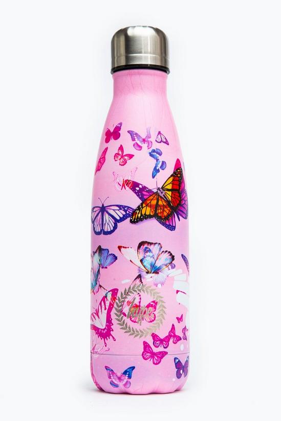 Hype Pink Butterflies Metal Reusable Bottle 1
