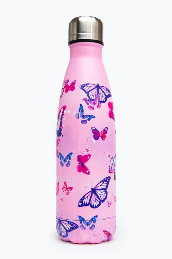 Hype Pink Butterflies Metal Reusable Bottle 2