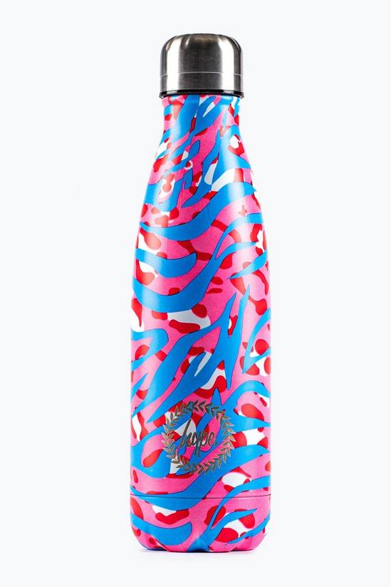 Hype Pink Zebra Metal Reusable Bottle 1
