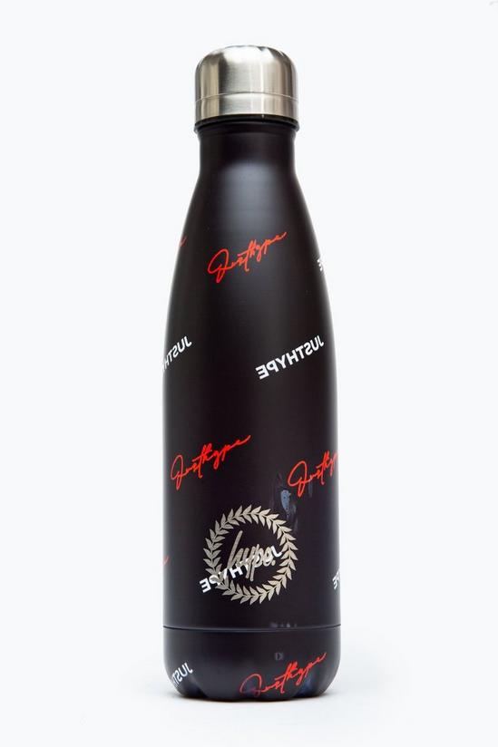 Hype Black Repeat Logo Metal Reusable Bottle 1