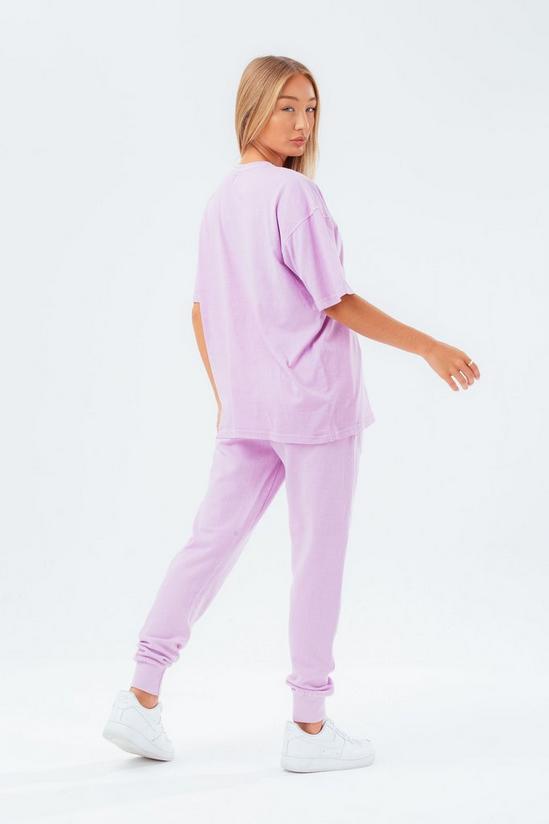 Hype Washed Lilac Scribble Logo Oversized T-Shirt 3