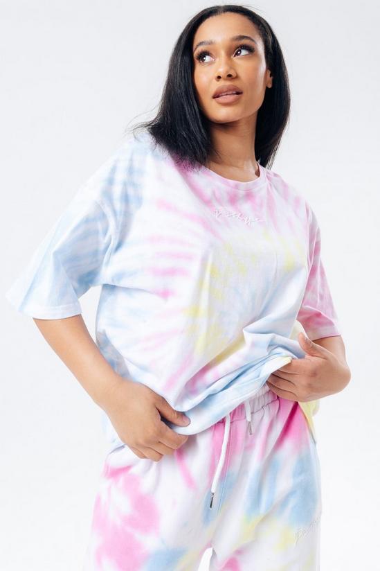 Hype Rainbow Pastel Tie Dye Scribble Logo T-Shirt 1