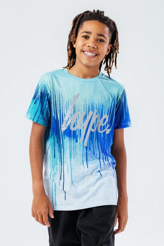 Hype Teal Drips T-Shirt 1