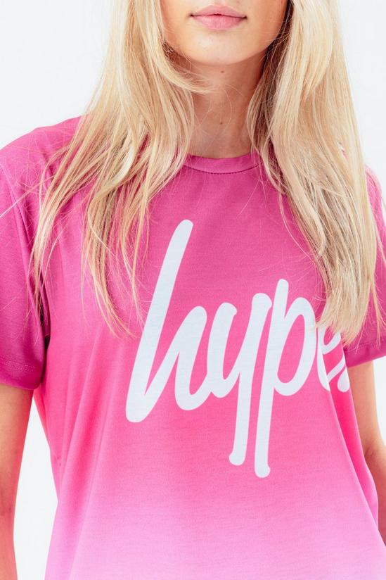 Hype Raspberry Fade T-Shirt 4