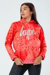 Hype Coral Leopard Hoodie thumbnail 1