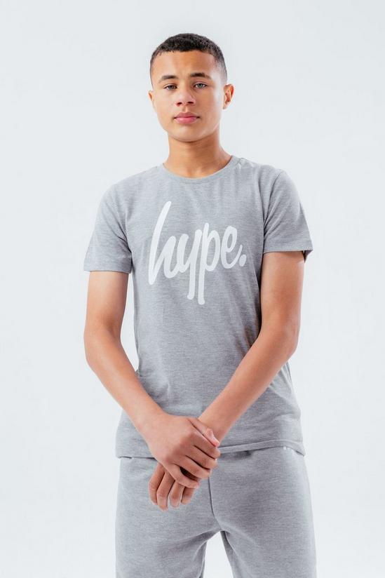 Hype Unisex Marl Script T-Shirt 1