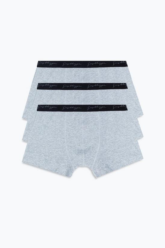 Hype 3 Pack Grey Trunk Boxers 1