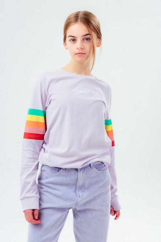 Hype Lilac Rainbow  Long Sleeve T-Shirt 1