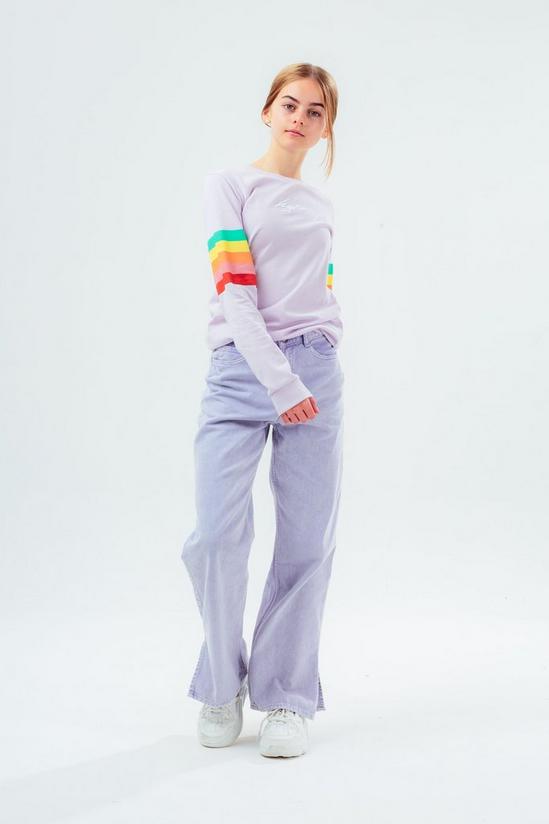 Hype Lilac Rainbow  Long Sleeve T-Shirt 2