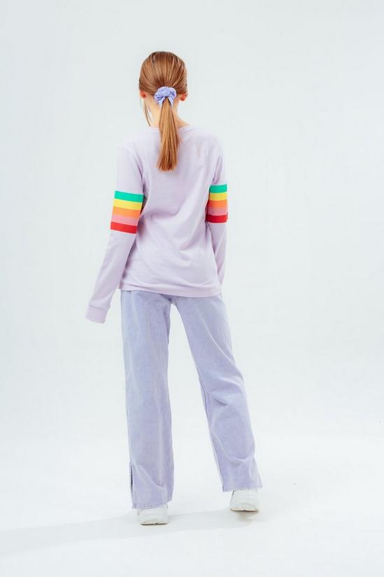 Hype Lilac Rainbow  Long Sleeve T-Shirt 3