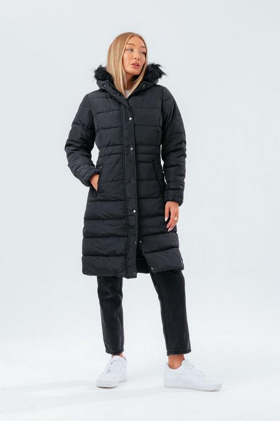 Hype Longline Padded Coat With Fur 1