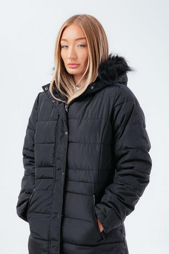 Hype Longline Padded Coat With Fur 2