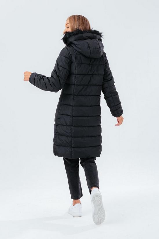 Hype Longline Padded Coat With Fur 3