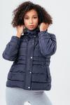 Hype Short Length Padded Coat With Fur thumbnail 1