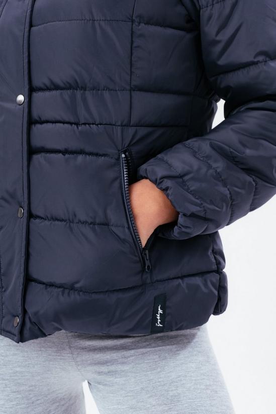 Hype Short Length Padded Coat With Fur 5