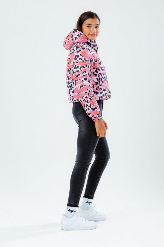 Hype Leopard Camo Cropped Puffer Jacket 3