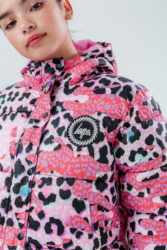 Hype Leopard Camo Cropped Puffer Jacket 6