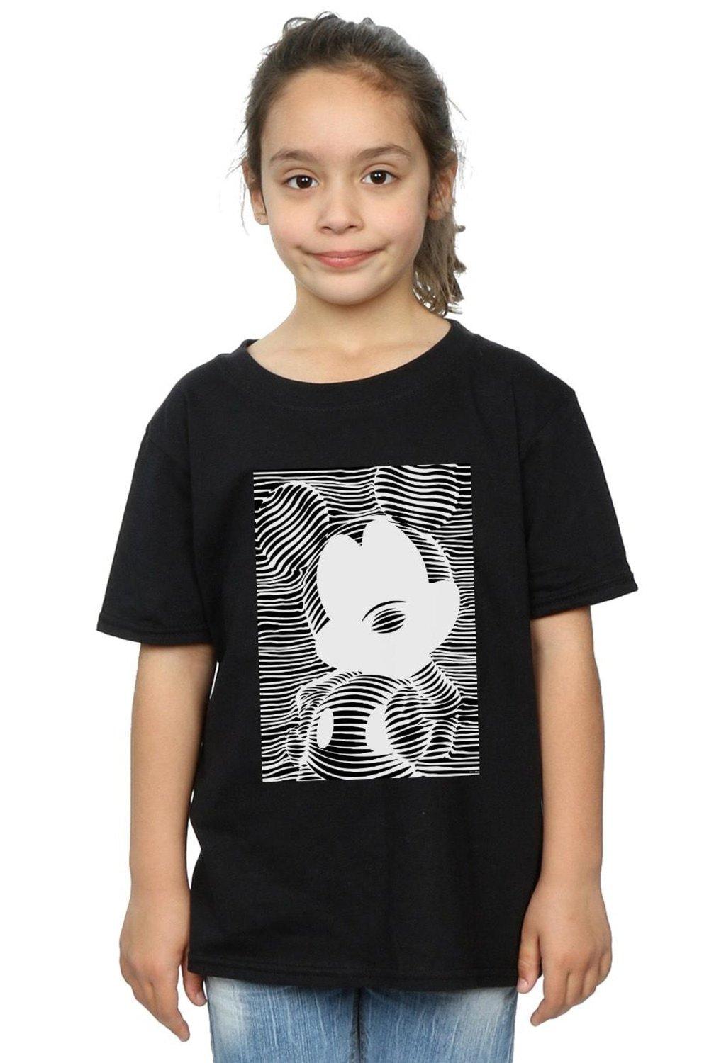 Mickey Mouse Lines Cotton T-Shirt